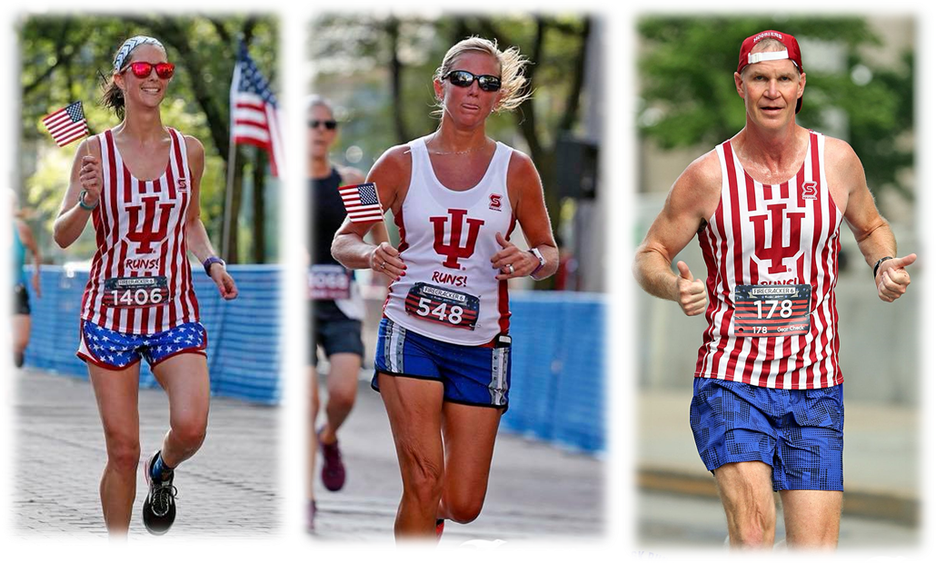 IU Runs Singlet in Candystripe - men's and women's available (CLOSEOUT)