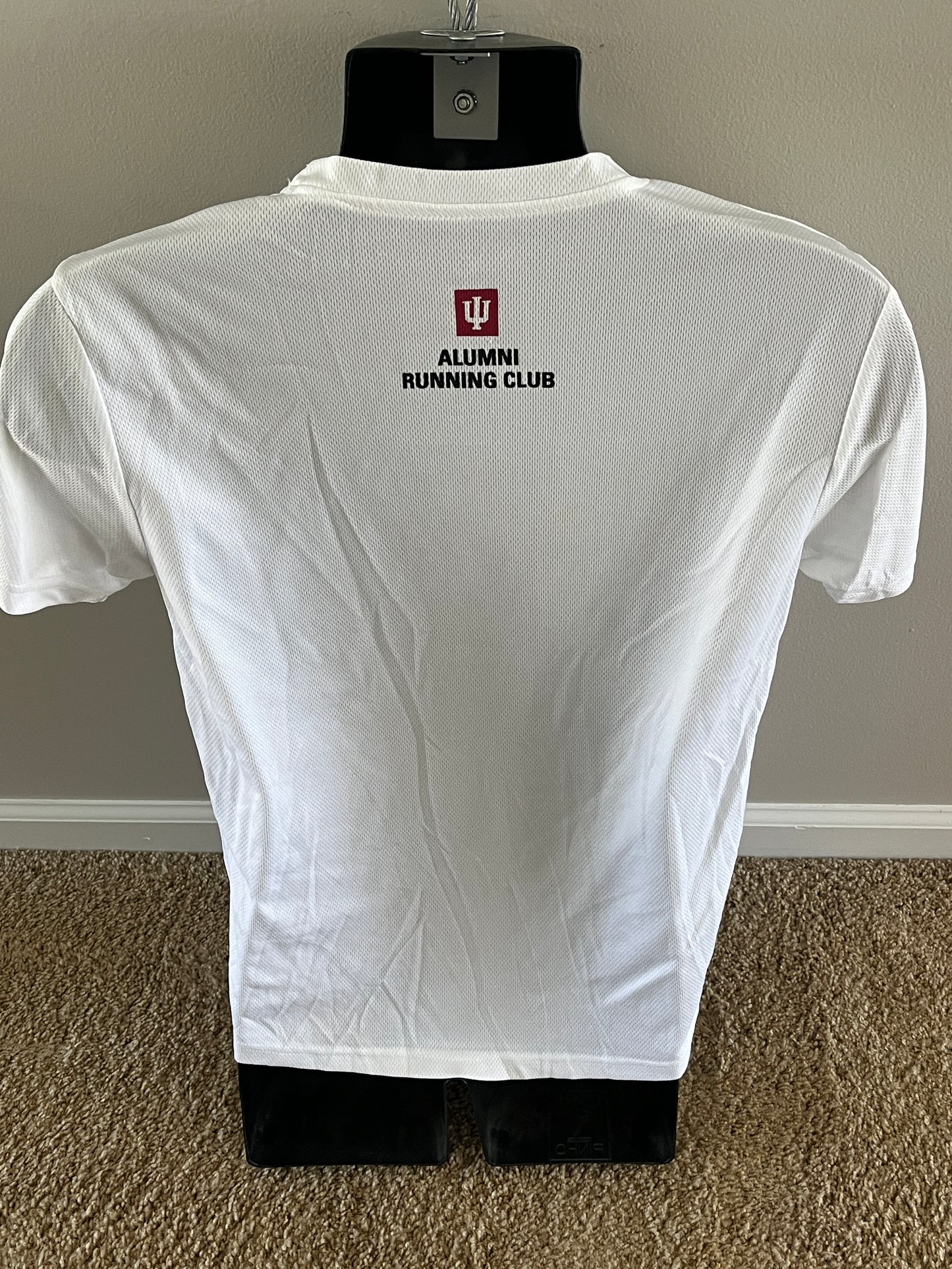 IU Runs Short Sleeve Tech in White - men's and women's (CLOSEOUT)