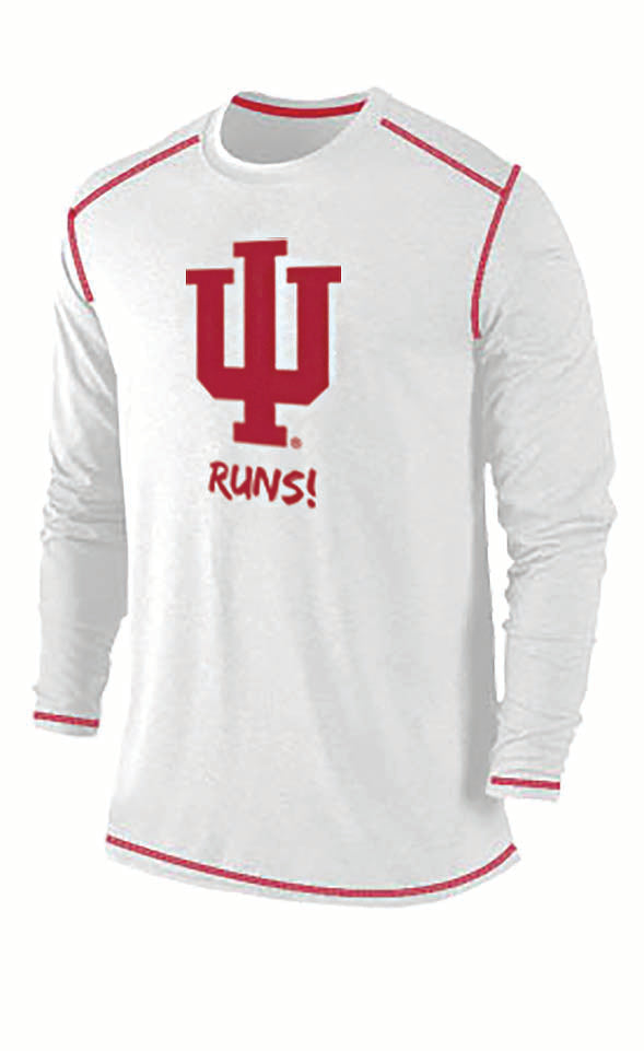 IU Runs Long Sleeve Tech - men's and women's (CLOSEOUT)