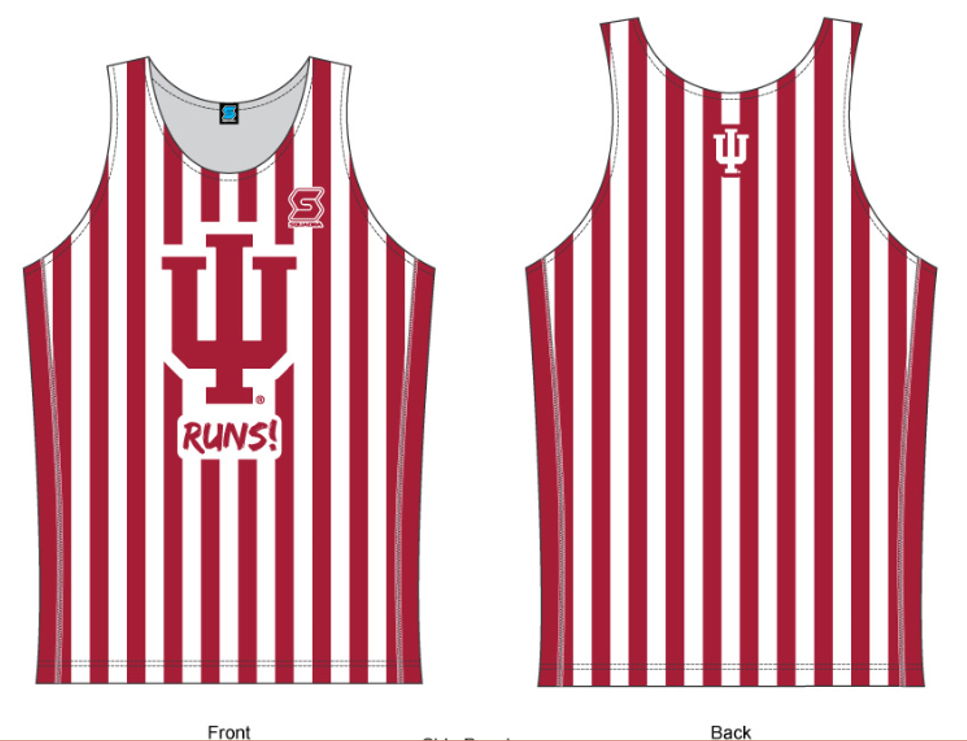 IU Runs Singlet in Candystripe - men's and women's sizes