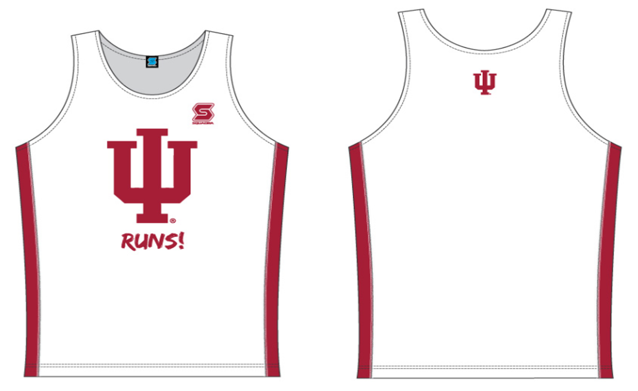 IU Runs singlet in White - men's and women's sizes