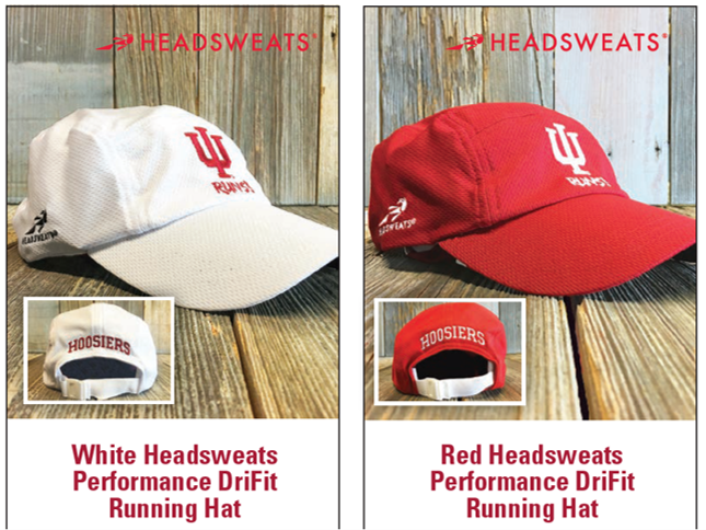 IU Runs Headsweats Tech hat - Available in red or white