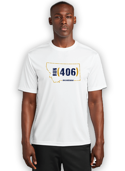 Run 406 Men's Short Sleeve Tech Tee - White