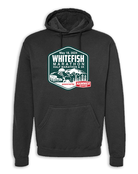 Whitefish Marathon Hoodie - Black