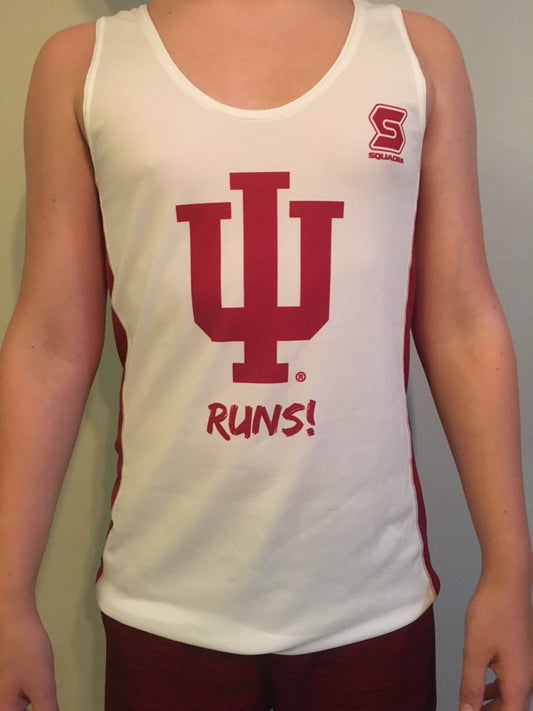 IU Runs singlet in White - men's and women's sizes